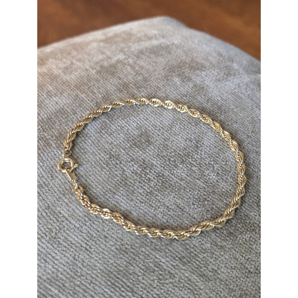Goldtone Rope Bracelet VGUC
